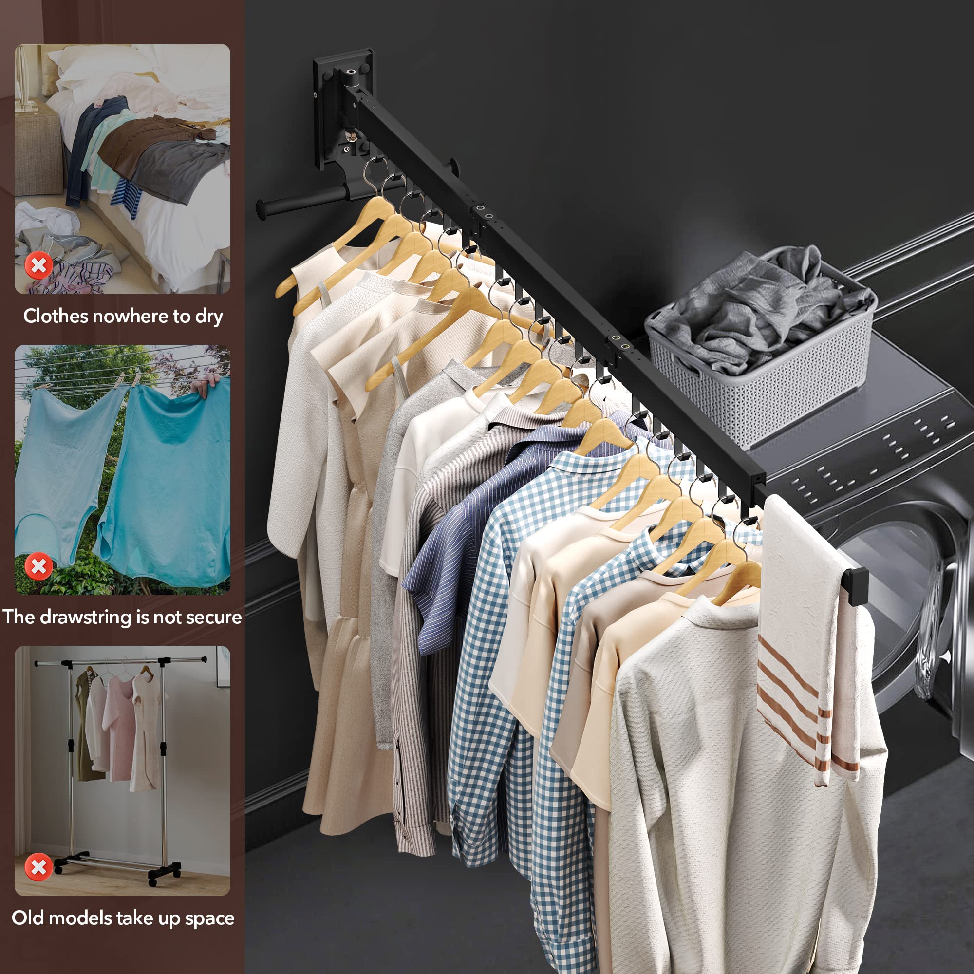 ZdwCyl foldable dryer rack with durable finish resists corrosion.