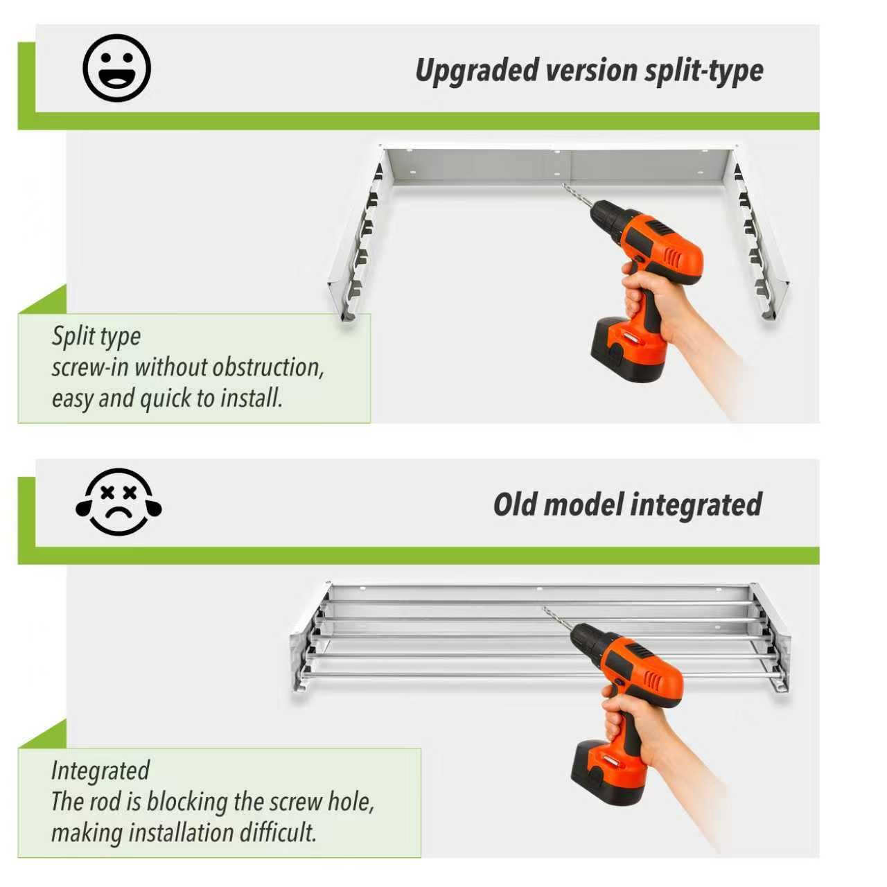 ZdwCyl space-saving wall mount design keeps walls neat when not in use.