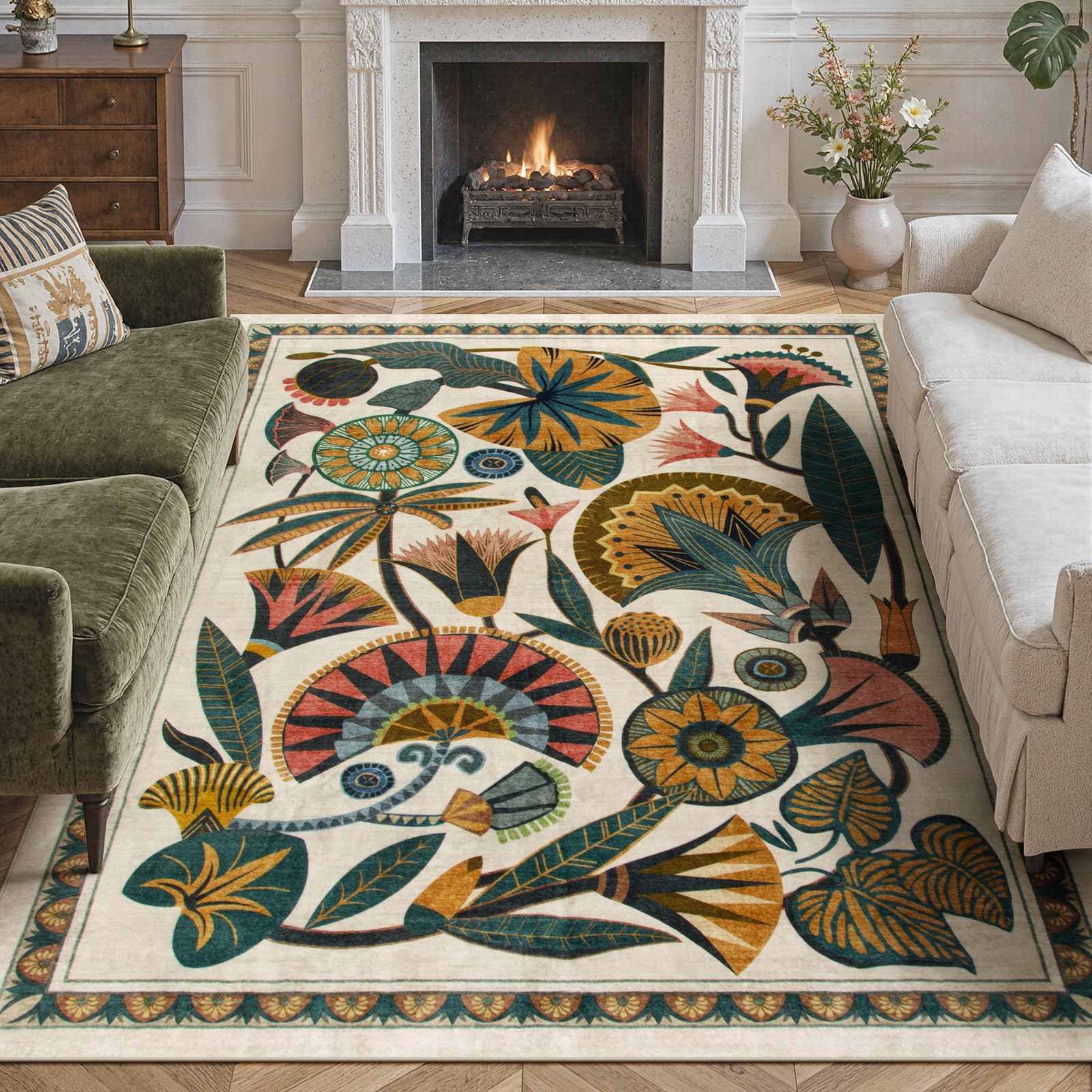 Zealude beige rug care tips for foldable, portable storage.