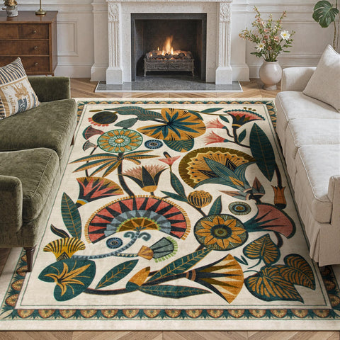 Zealude beige rug care tips for foldable, portable storage.