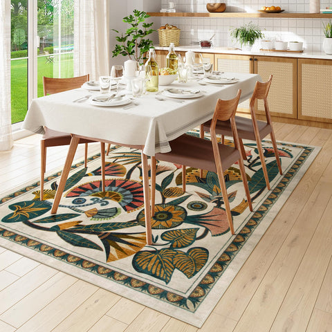 Soft-touch texture of the Zealude rug for barefoot-friendly lounging and decor harmony.