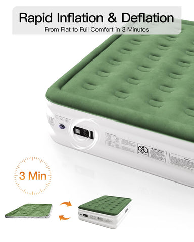 Zearna full-size mattress dimensions with convenient storage bag.