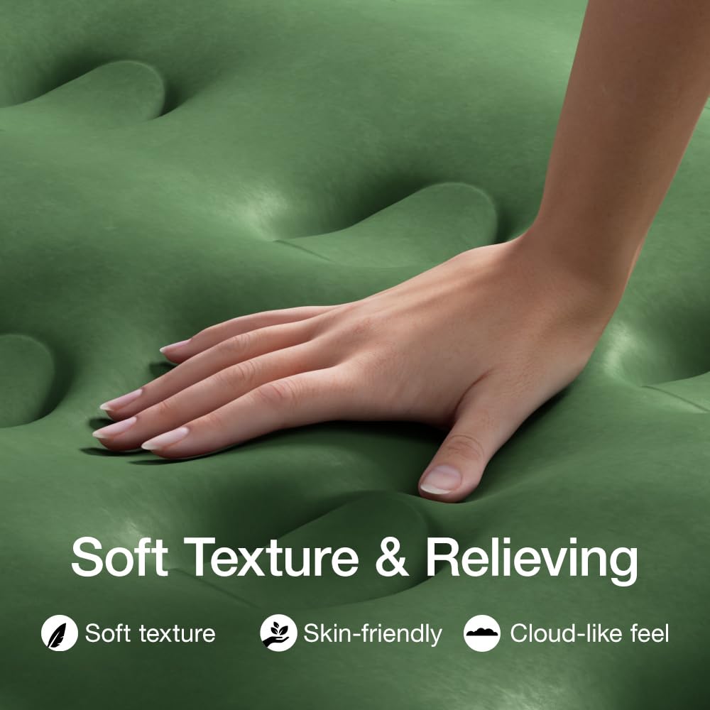 Zearna air mattress anti slip bottom stabilizes on slick floors.