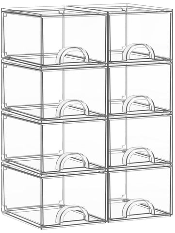 Zeawec clear stackable storage box assembly view for compact space optimization