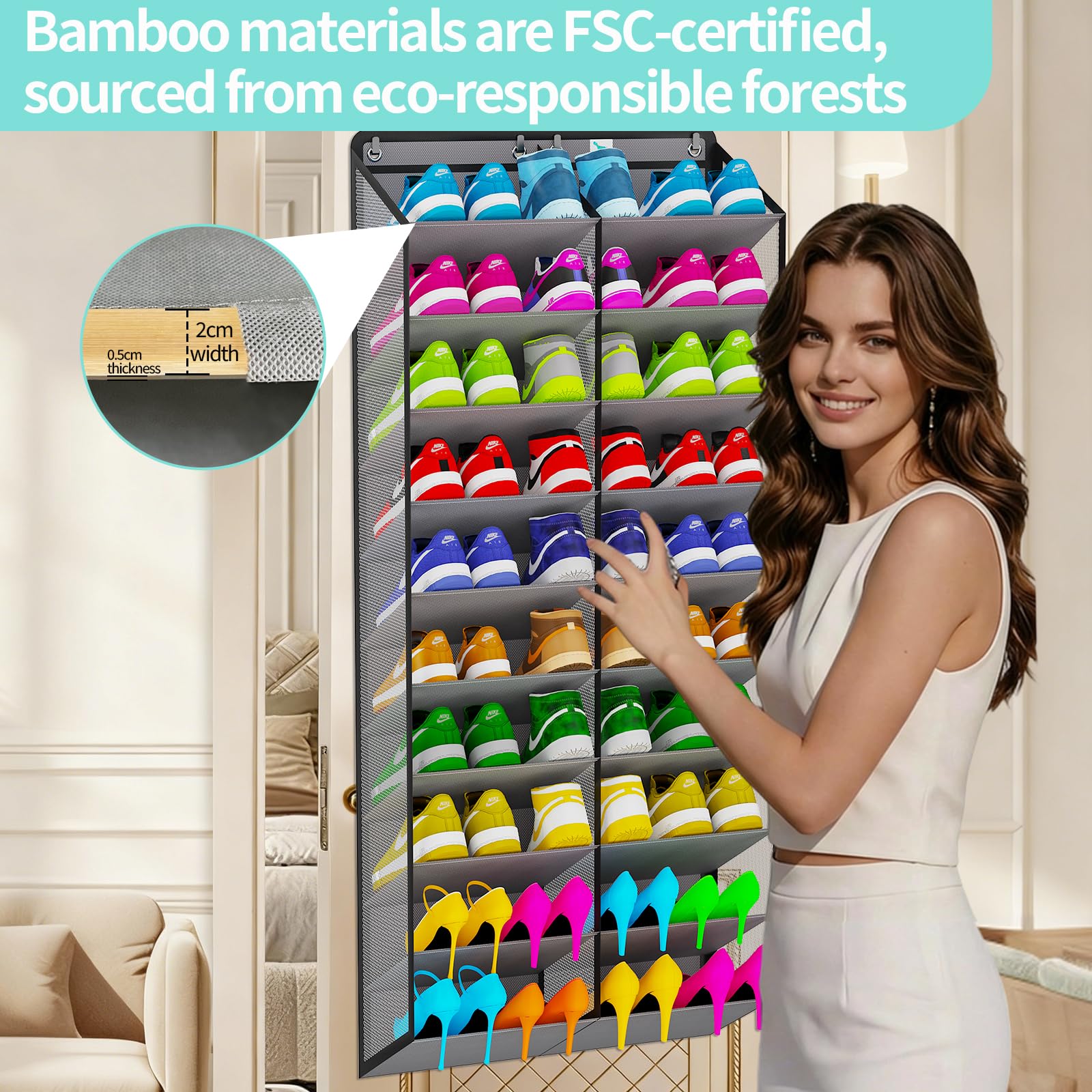 Zebricolo protective door hooks with rubber pads guard doors during use.