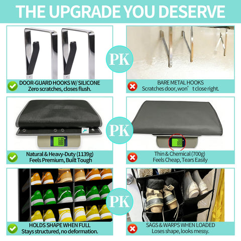 Zebricolo non-slip rubber pads protect doors while keeping rack securely mounted.