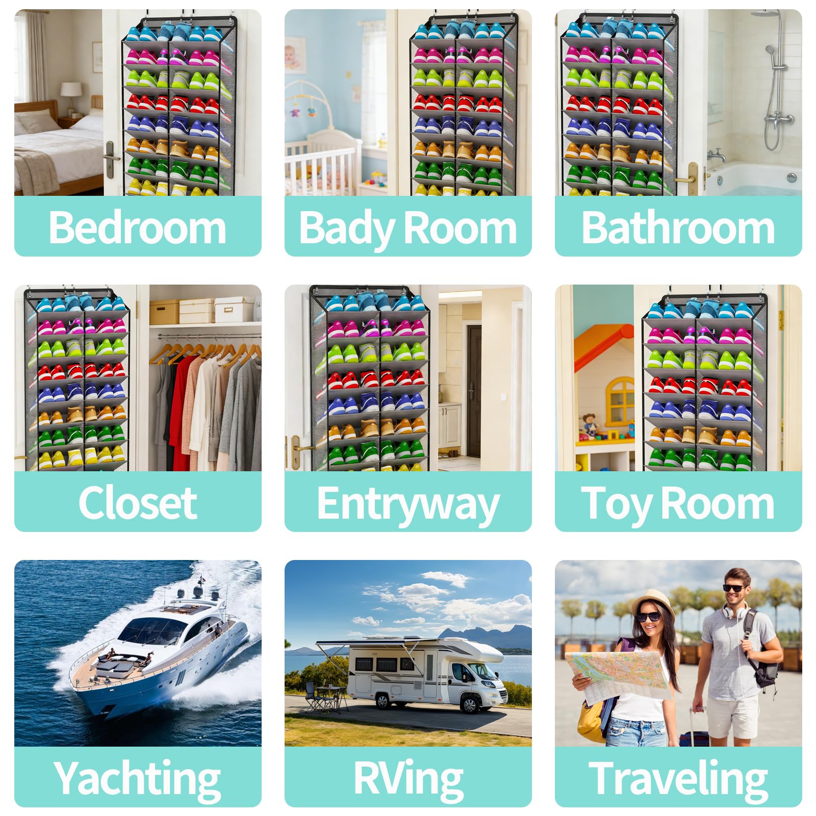 Zebricolo organized closet with shoes shows tidy storage and quick access.