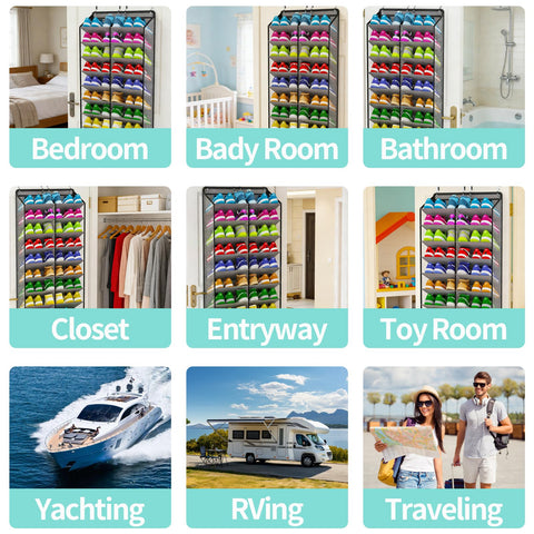 Zebricolo organized closet with shoes shows tidy storage and quick access.