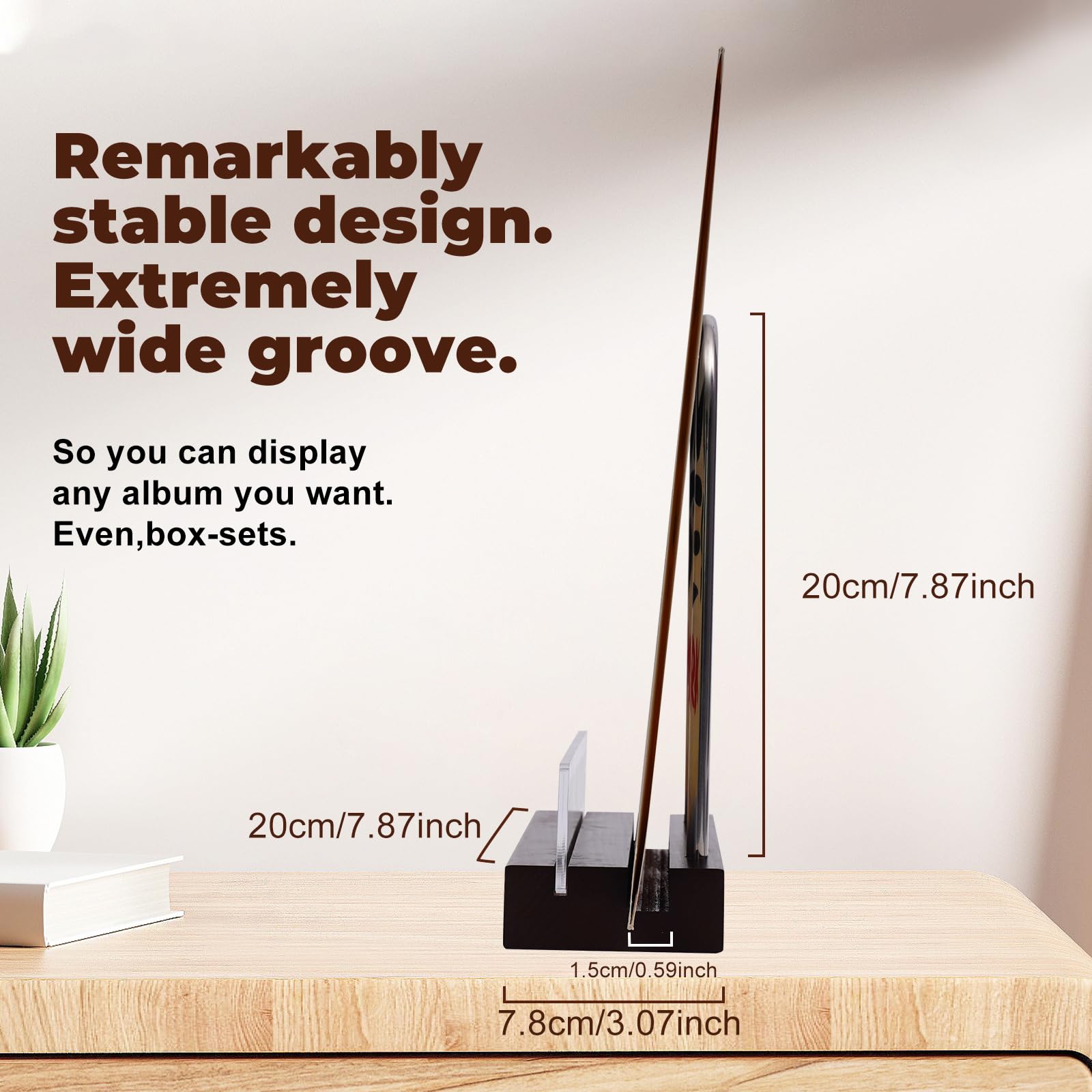 ZEDKEHO quick-assembly retro vinyl rack for easy setup.