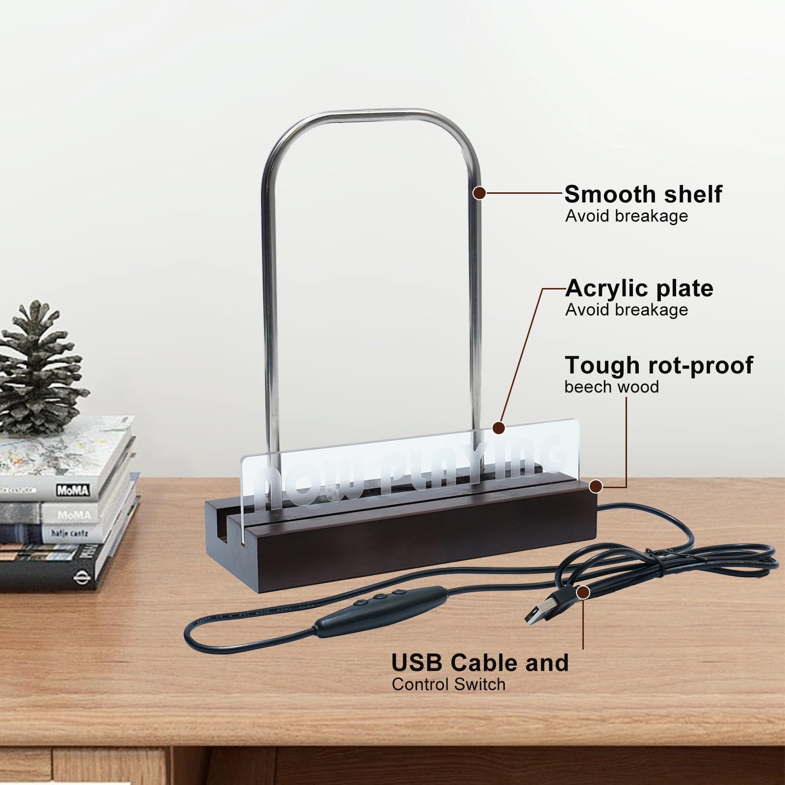 ZEDKEHO wooden storage vinyl rack provides sturdy support for your collection