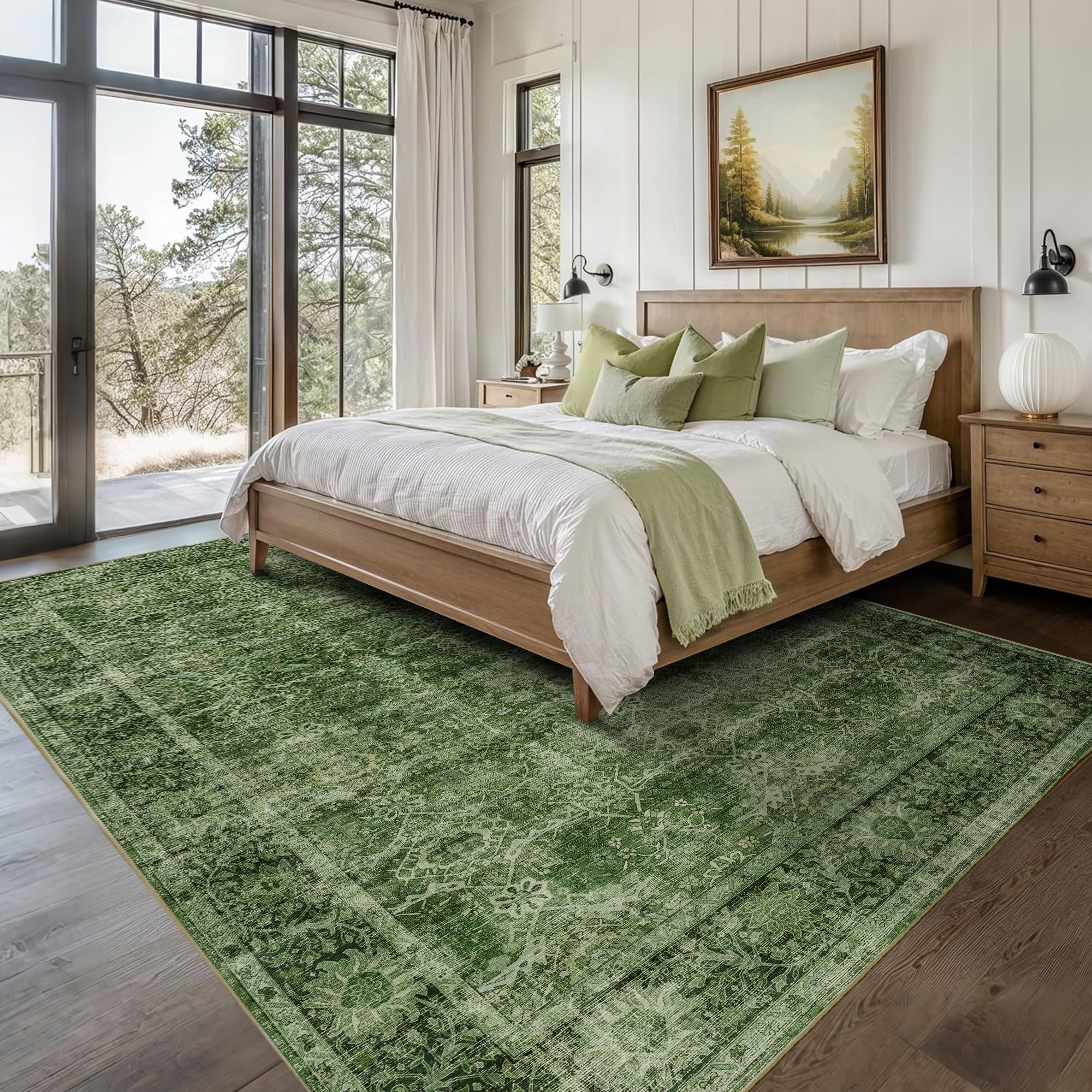 Zeeinx soft low-pile rug provides gentle comfort underfoot.