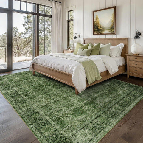 Zeeinx soft low-pile rug provides gentle comfort underfoot.
