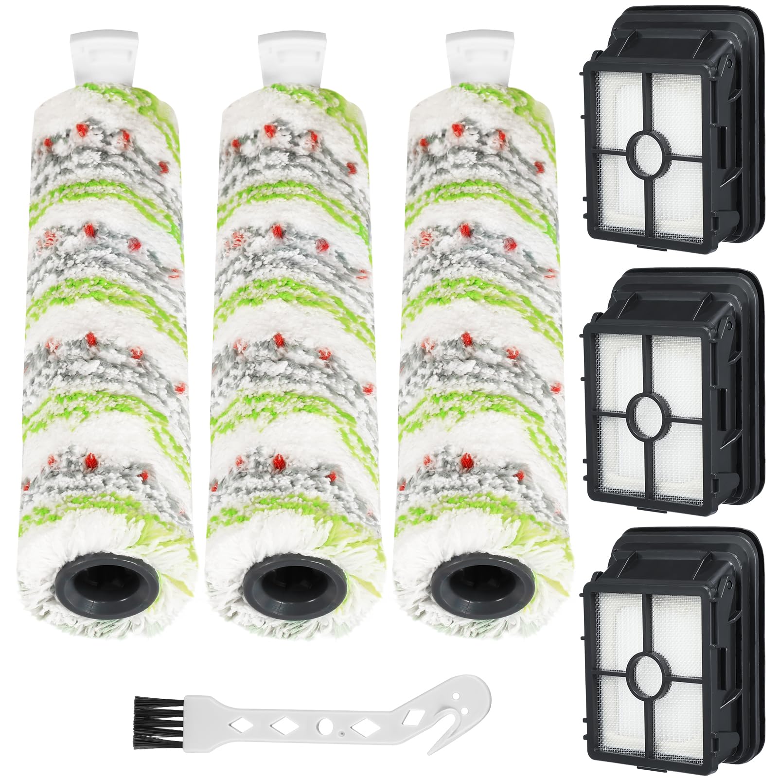 Zeekech 3-pack brush rolls 2788 for CrossWave: pet hair pickup on hard floors