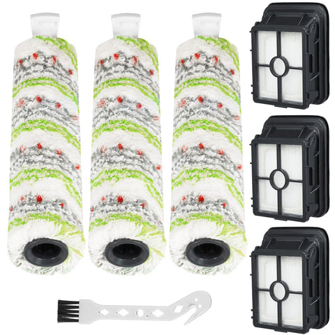 Zeekech 3-pack brush rolls 2788 for CrossWave: pet hair pickup on hard floors