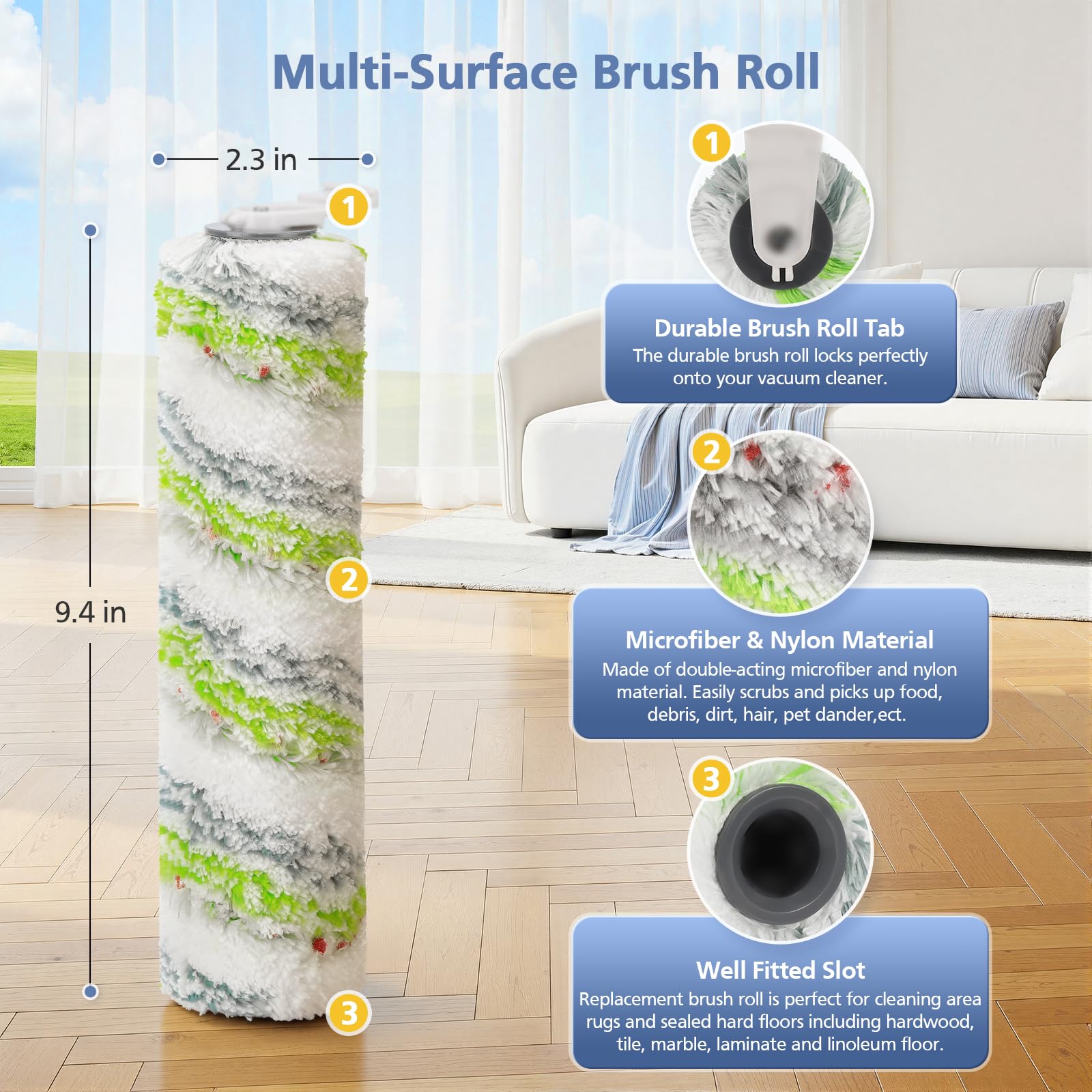 Zeekech CrossWave cleaning brush in use removing hair and crumbs