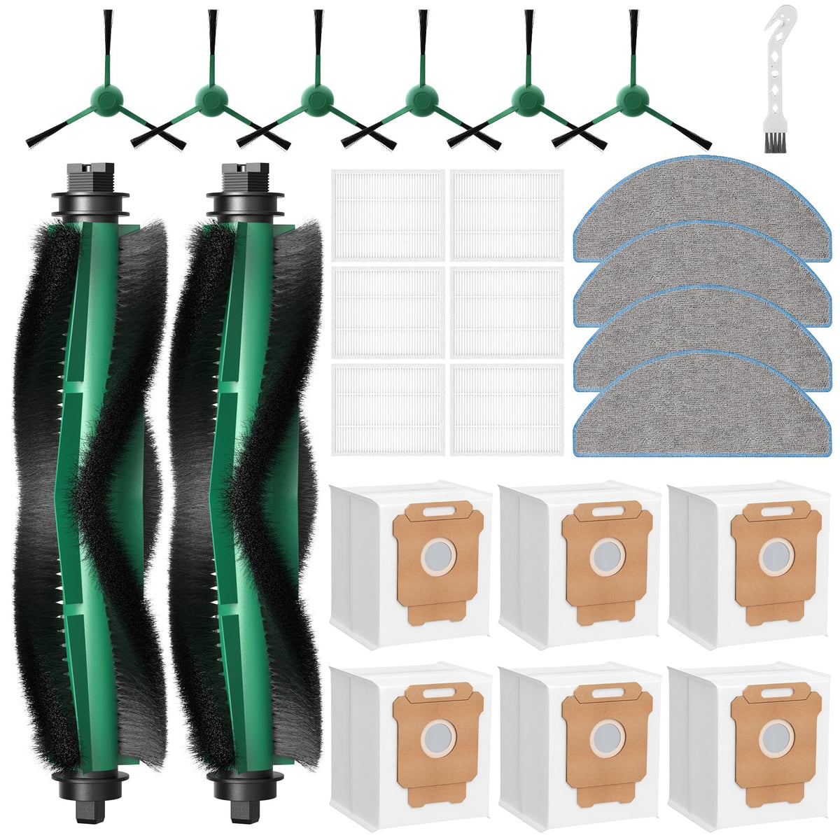 Zeekech Roomba main brushes for deeper cleaning on carpets and floors.