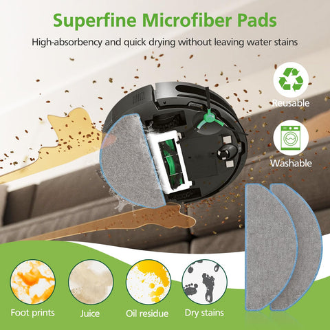 Zeekech Roomba mop pads delivering a polished floor finish.