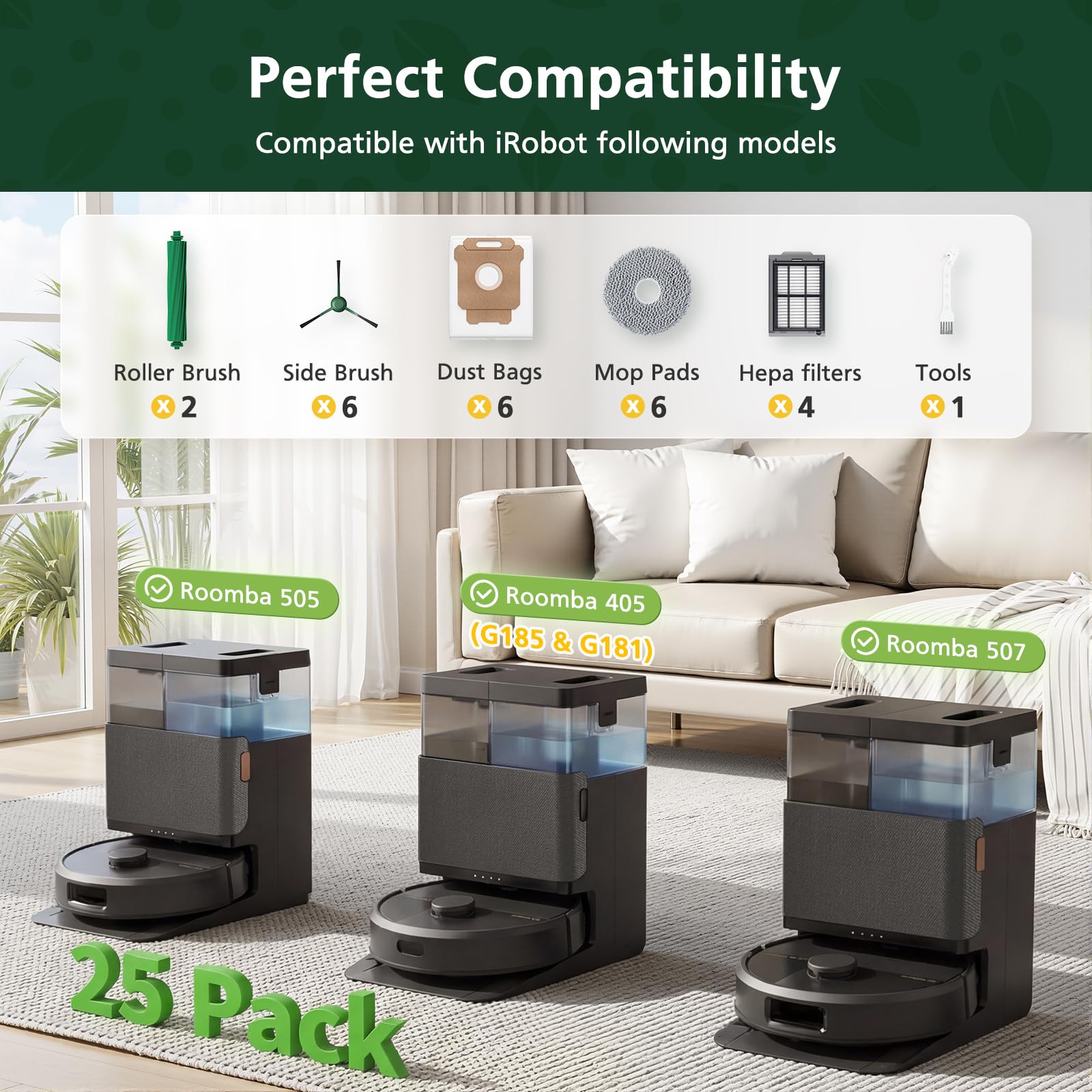 Zeekech Roomba Plus vacuum bags prevent dust leakage during disposal.