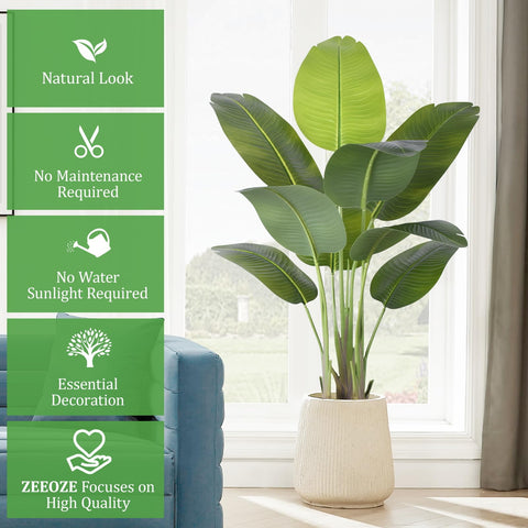 Easy dusting and wipe-clean care keeps the plant fresh with minimal effort