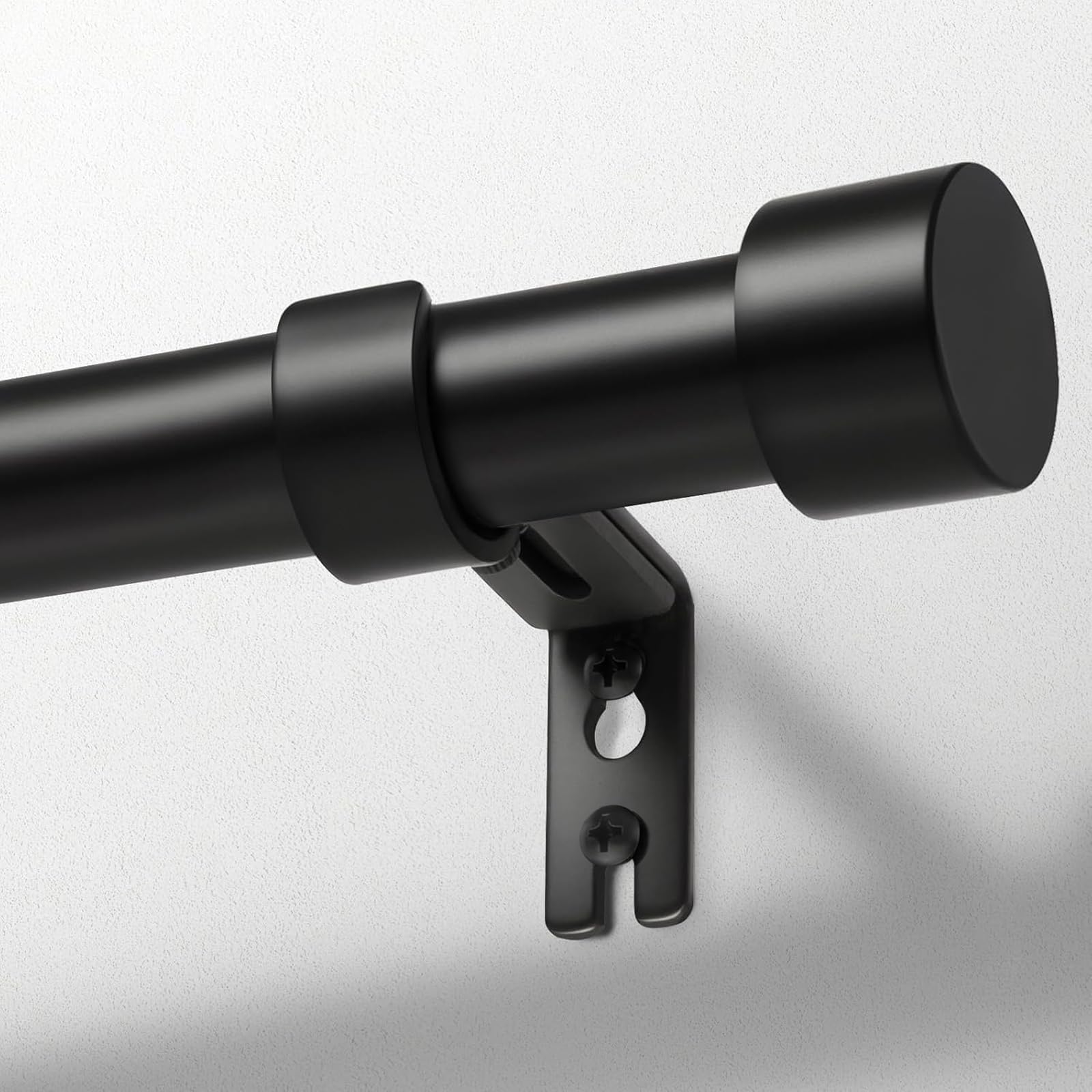 Zeerobee curtain rod 1inch diameter provides sturdy support for varied curtains.