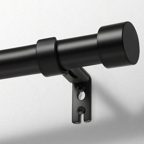 Zeerobee curtain rod 1inch diameter provides sturdy support for varied curtains.