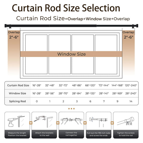 Zeerobee curtain rod adjustable up to 120 inches for flexible setups.