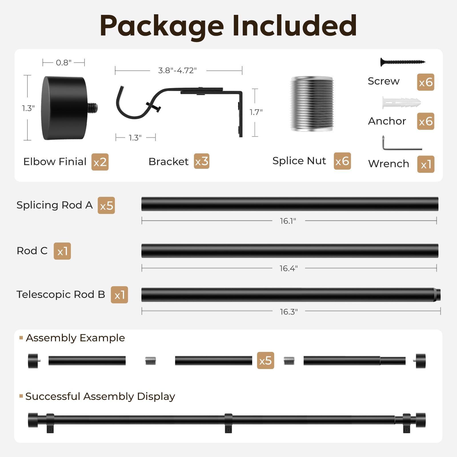 Zeerobee curtain rod matte finish complements modern interiors.
