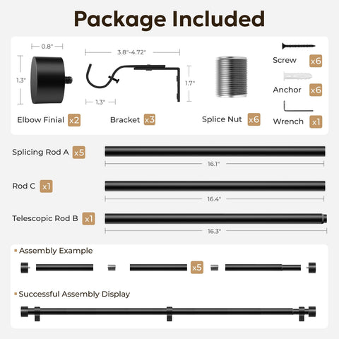 Zeerobee curtain rod matte finish complements modern interiors.