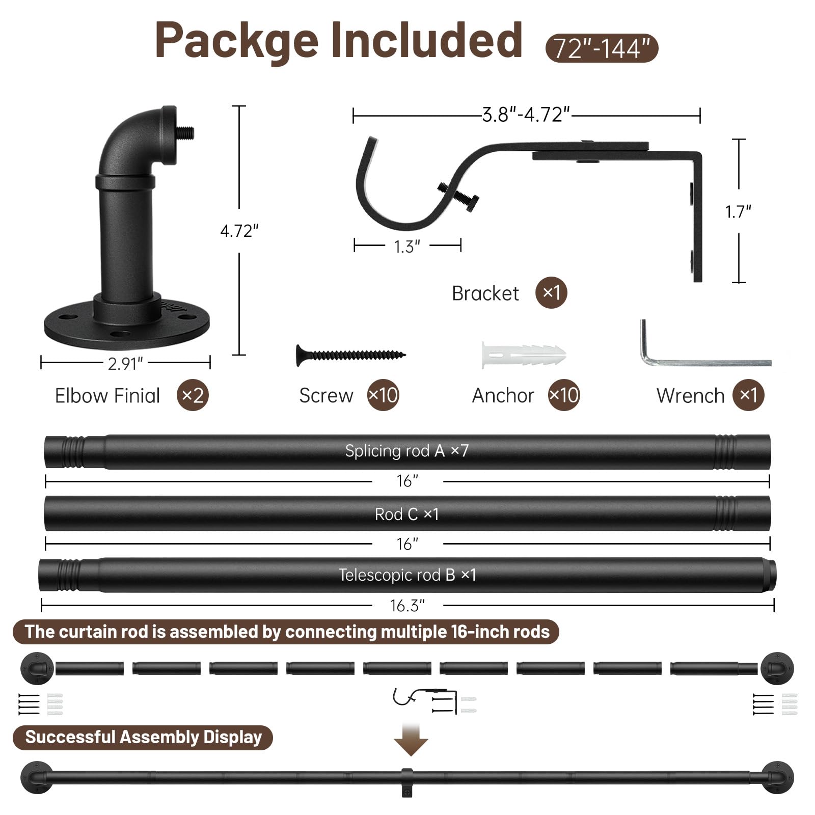 Zeerobee extends up to 144 inches for a range of window sizes.