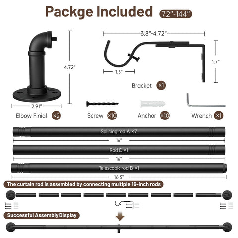 Zeerobee extends up to 144 inches for a range of window sizes.