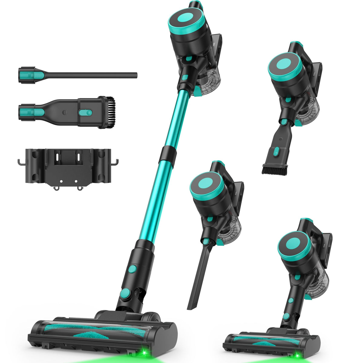 Zefiro 350W cordless vacuum operates quietly for peaceful home cleaning.