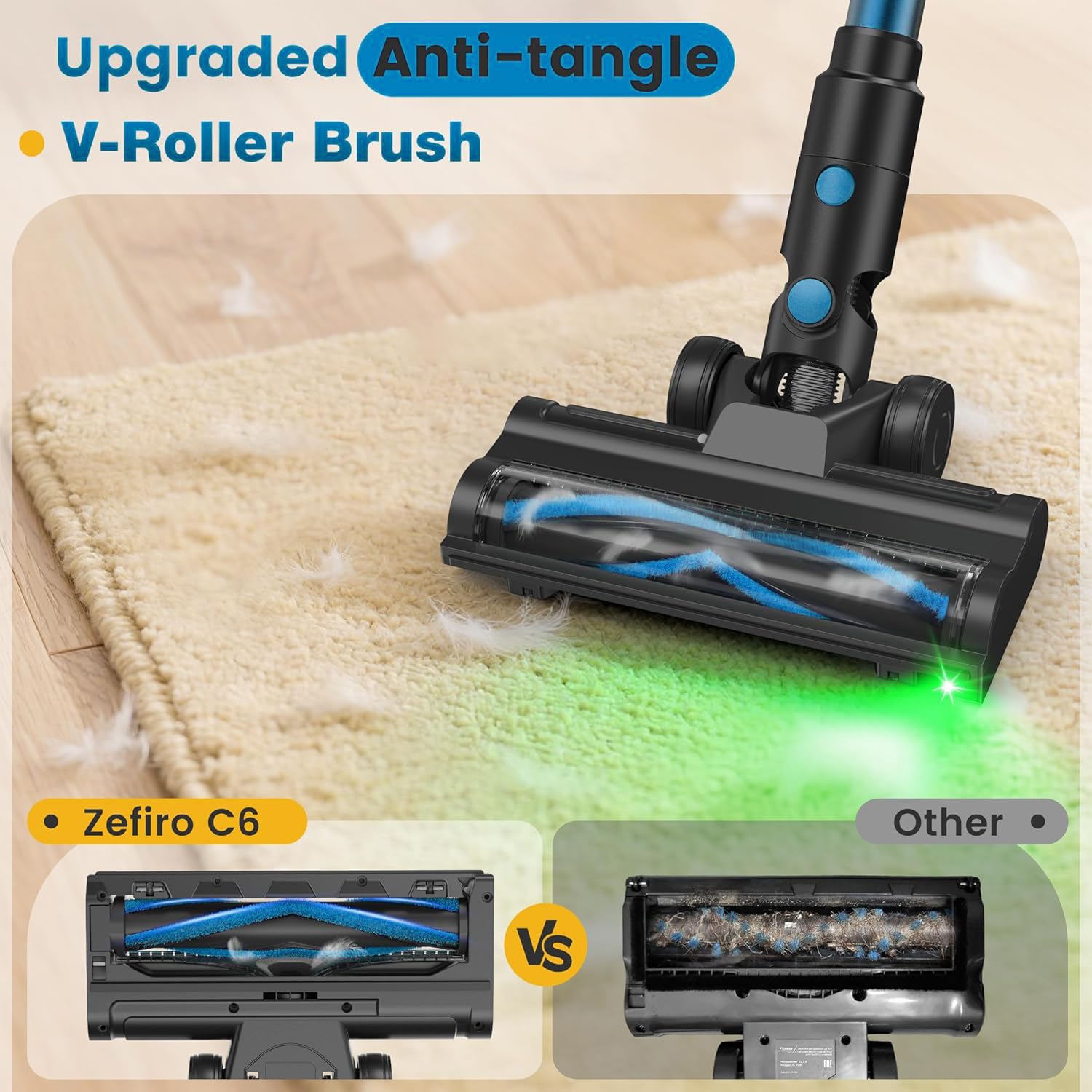 Zefiro 6-in-1 attachments for versatile cleaning