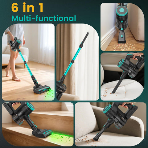 Zefiro removable battery provides up to 45 minutes of cleaning.