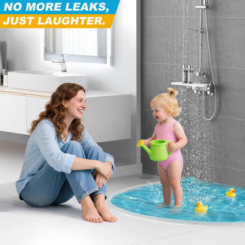 Zehiels water dam cut-to-length feature enabling custom fit for different showers.
