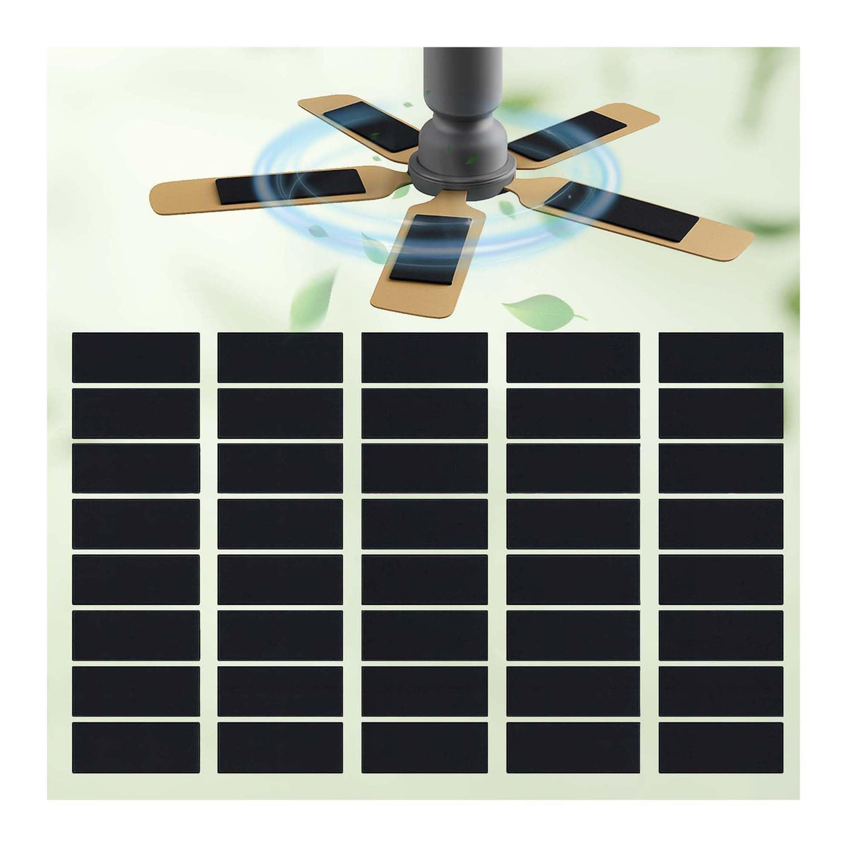 Zejoot 40 pack ceiling fan filters with adhesive back for quick setup.
