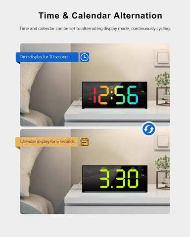 Zelaclock placed in a bedroom for clear time checks at night