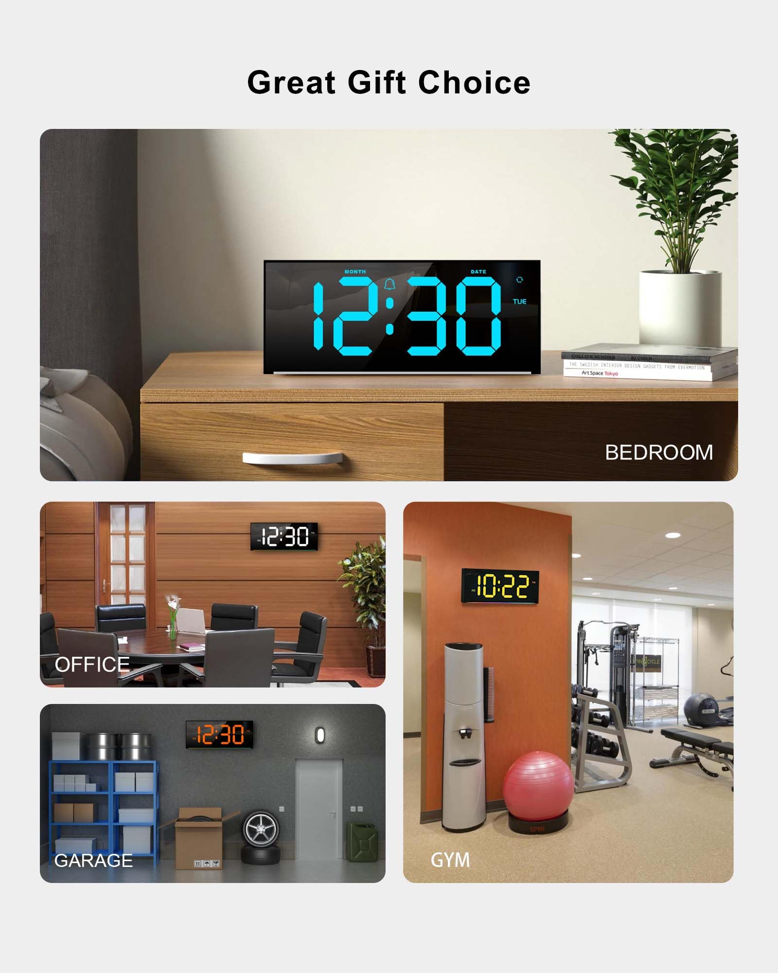 Zelaclock brightness control optimized for comfortable viewing