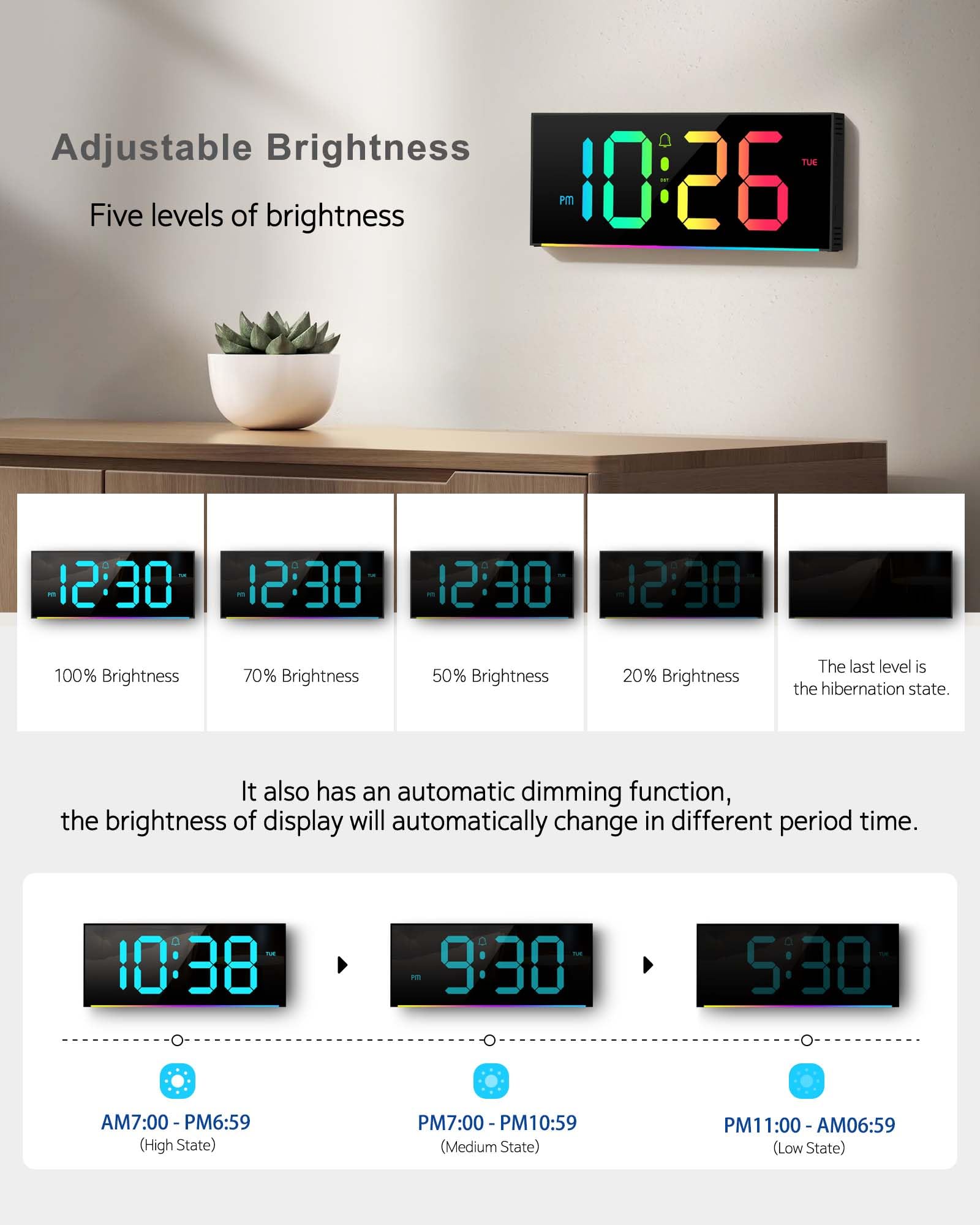 Zelaclock DST function automatically adjusts daylight saving time
