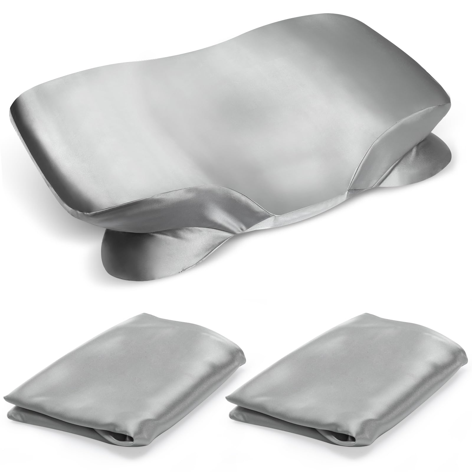 Zelimun satin pillowcase for cervical pillow with a snug, secure fit
