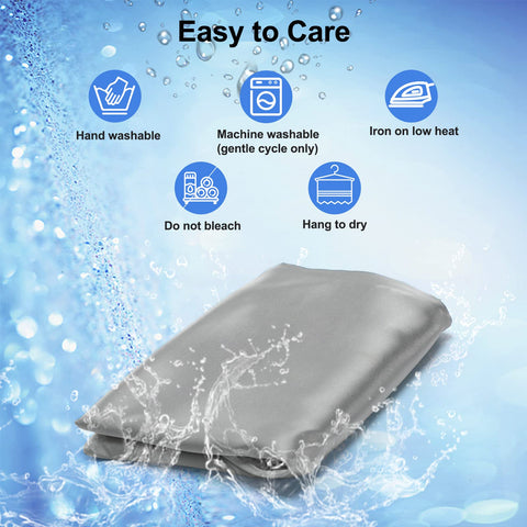 Machine-washable Zelimun satin pillowcase for easy care