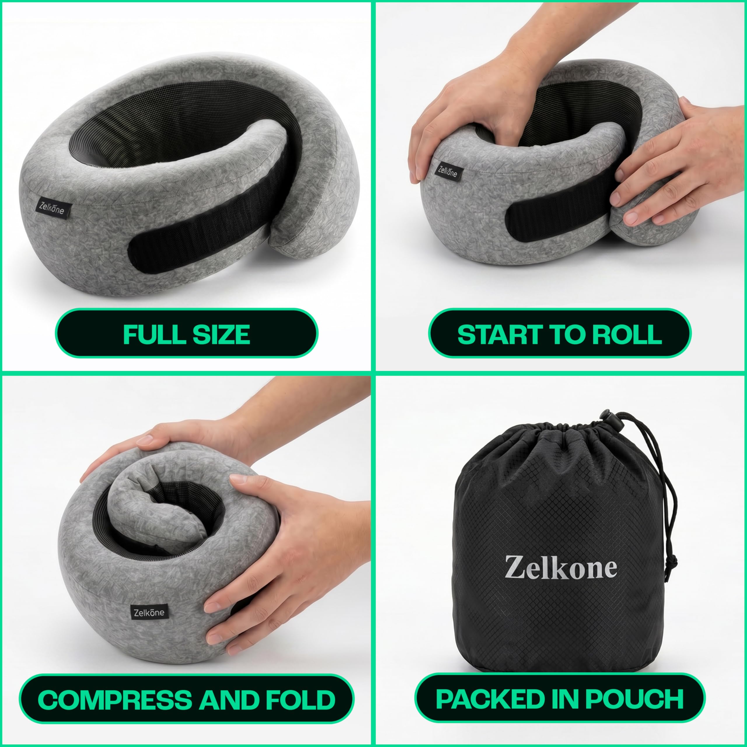 Zelkone kid-friendly pillow comfortable for kids on flights.