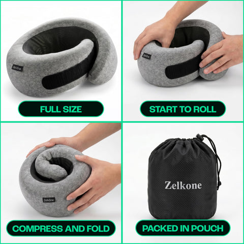 Zelkone kid-friendly pillow comfortable for kids on flights.