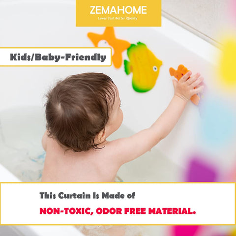 ZEMAHOME 5-pack shower liner for easy replacement.
