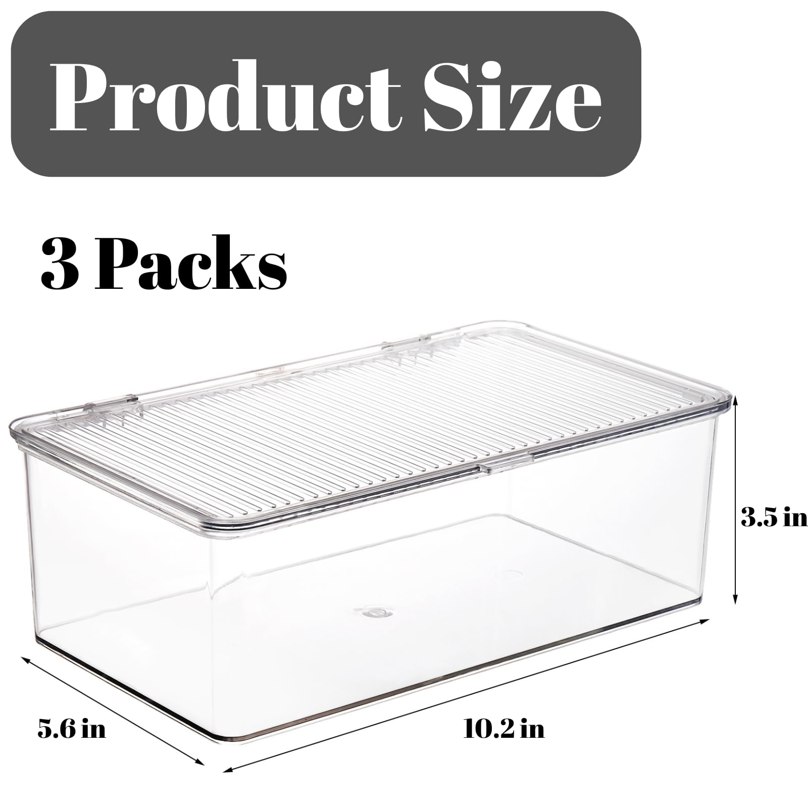 ZENFUN clear acrylic organizer box front view for easy visibility