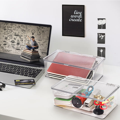 ZENFUN office storage bin for neat papers and supplies