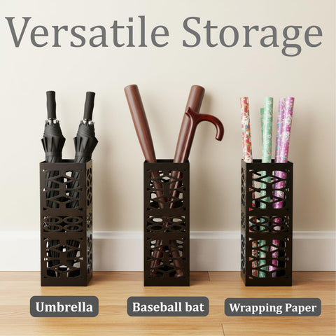 ZENFUN metal umbrella holder with rust-resistant coating resists wear in high-traffic areas.