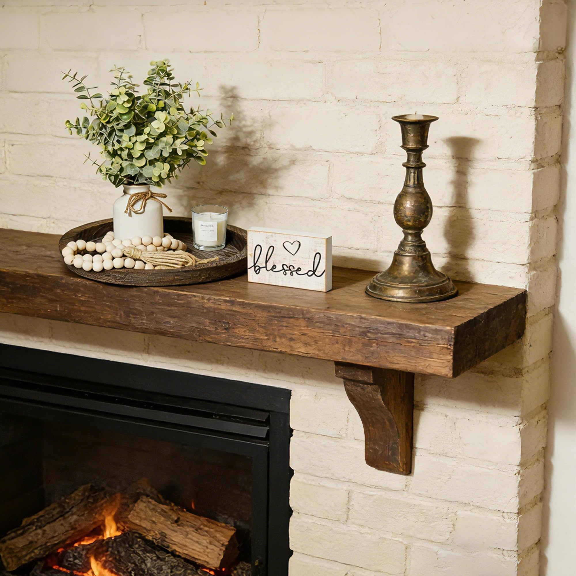 ZENLIV ceramic vase with neutral glaze complements greenery year-round.