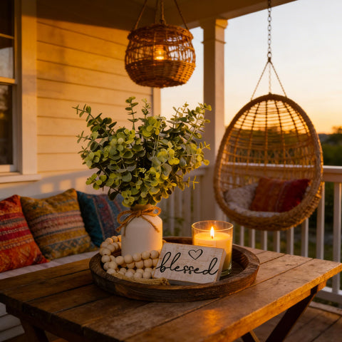 ZENLIV farmhouse decor set coordinates pieces for instant stylish centerpieces or room refreshes.