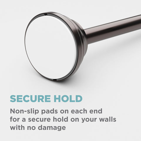 Zenna Home curved shower rod adjustable 50-72 inches fits most tubs and showers.