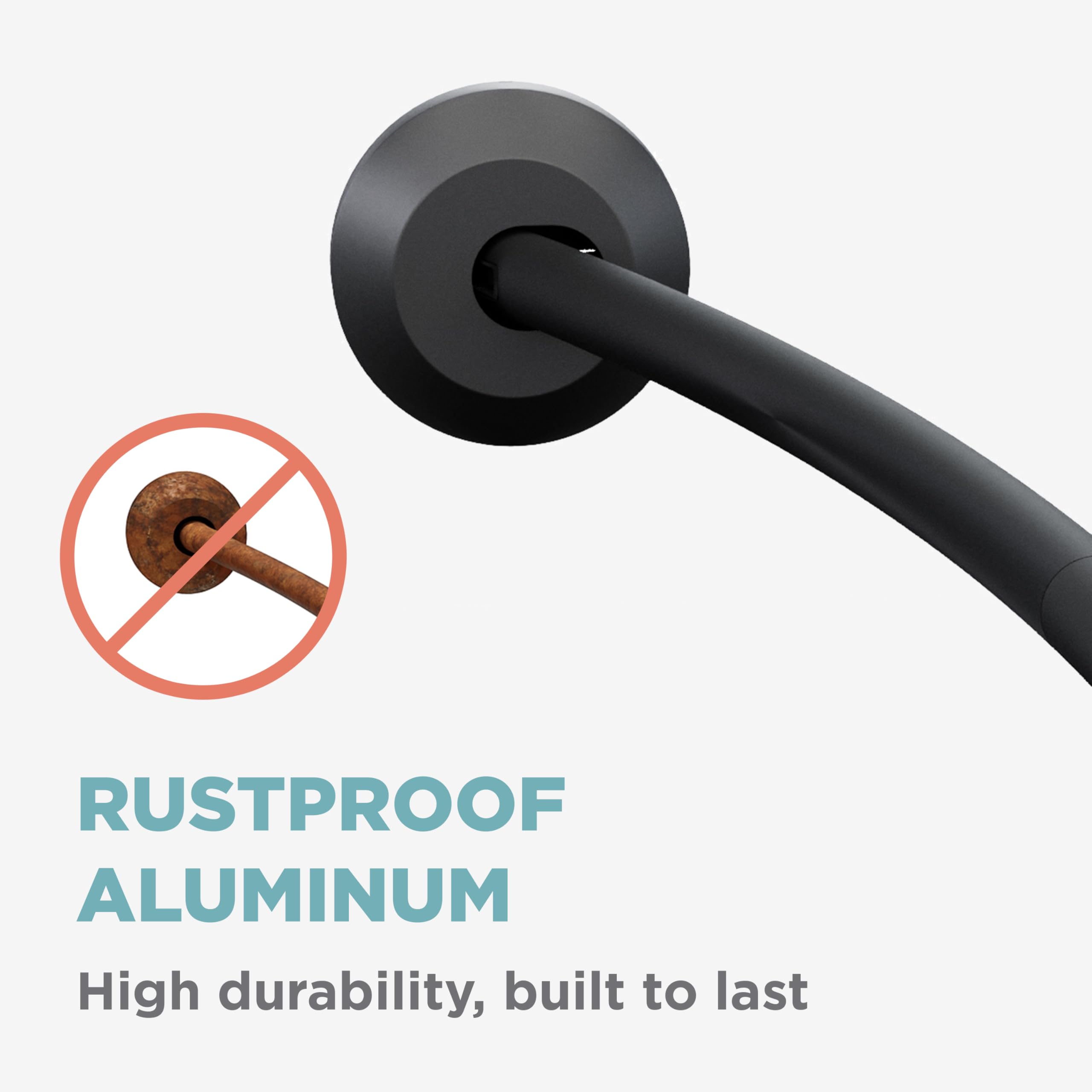 Zenna Home rustproof stainless steel rod with lifetime rust protection